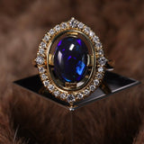 (1 of 1) Black Opal Ring in 18K Gold