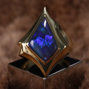 (1 of 1) Black Opal Ring in 18K Gold