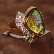 (1 of 1) Boulder Opal Ring in 18K Gold