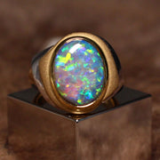 (1 of 1) Crystal Opal Ring in 18K Gold & Platinum