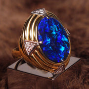 (1 of 1) Black Opal Ring in 18K Gold