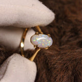 Light Opal Ring in 18K Gold