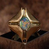 (1 of 1) Dark Opal Ring in 18K Gold